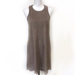 NWT Anthropologie Paper Crane Suede Dress